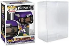 Justin Jefferson (Minnesota Vikings) NFL Funko Pop! Series 11 Vinyl Figure with Eco Tek Protector Case