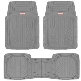 Motor Trend Deep Dish Rubber Floor Mats for Car SUV Truck Van, All-Climate All Weather Performance Plus Heavy Duty Liners Odorless
