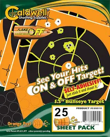 Caldwell Bullseye Target 5.5", 25 Pack