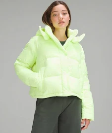 Lululemon Wunder Puff Cropped Jacket - Green/Neon - Size 6 Softmatte Fabric