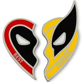 Deadpool and Wolverine Bffs Enamel Pin Set