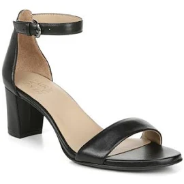 Naturalizer True Colors Vera Ankle Strap Sandal in Black Leather at Nordstrom, Size 10