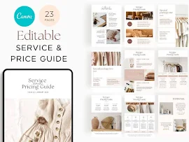 Service and Pricing Canva template - Creative Market