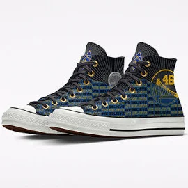 Converse Custom Chuck 70 NBA City - Golden State Warriors by You High Top (Black) Unisex Canvas Shoes