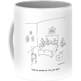 Until The Morning News Coffee Mug by Michael Maslin