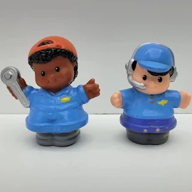 Fisher-Price Fisher Price Little People Figures Mechanic And Pilot African American - Toys & Collectibles | Color: Blue