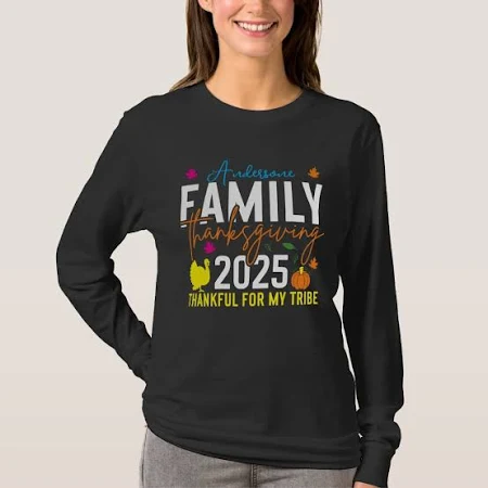 Women's Thanksgiving 2025 Editable Turkey Shirt