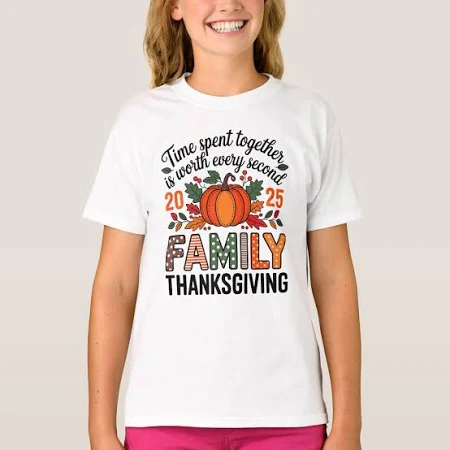 Turkey Thanksgiving 2025 Kids Unisex Shirt