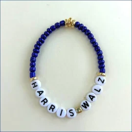 Harris Walz Bracelet - Kamala Harris Bracelet - 50% Donated to Harris Campaign - Election 2024 Bracelet - Vote Bracelet