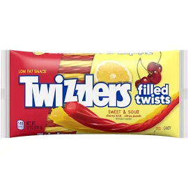 Twizzlers Candy, Sweet & Sour, Filled Twists - 11 oz