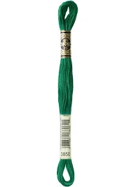 Six Strand Floss, DMC (Dark Green Colors) 100% Cotton 3850