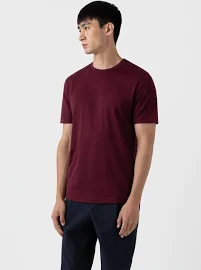 Sunspel Crewneck T-Shirt in Vino at Nordstrom, Size XX-Large