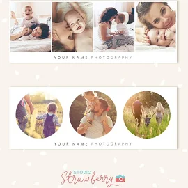 Facebook Timeline Cover, Facebook Timeline Template, Facebook Cover Template, Facebook Cover Photo, Facebook banner, Circles collage gallery