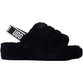 UGG Women's Fluff Yeah Slippers - Black - Size: 6.0
