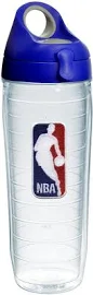 Tervis 1231056 NBA National Basketball Association Logo Tumbler with Emblem and Blue with Gray Lid 24oz Water Bottle, Clear