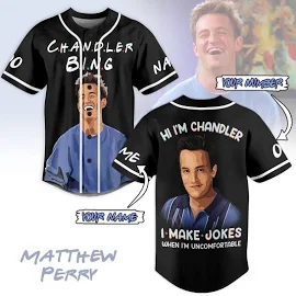 Yiola Matthew Perry Baseball Jersey for Men Women and Kids 978764