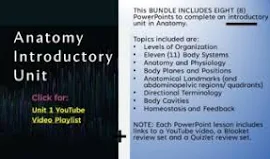 BUNDLE: Anatomy Introductory Unit (eight important introductory topics in PPT)