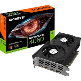 Gigabyte NVIDIA GeForce RTX 4060 8GB Windforce OC Graphics Card