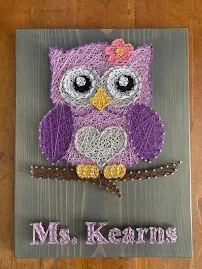 Baby Owl String Art with name, Personalized String Art, Nursery String Art