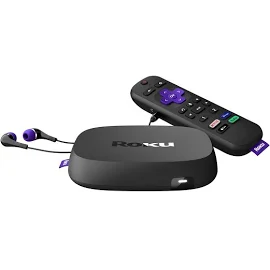 Roku - Ultra 4K Streaming Media Player with JBL Headphones and Enhanced Voice Remote - Black