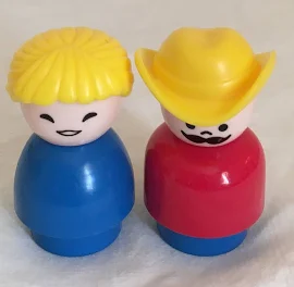 Fisher Price Jumbo Little People Lot Large Figures Mom Farmer