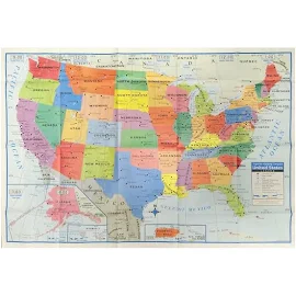 Kappa United States Wall Map USA Poster Home/School/Office