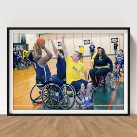 Wheelchair Basketball #3 Poster by Jim West | Device Poster | Sports Poster | Person Poster