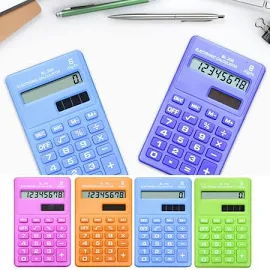 Cheers.us Mini Digital Desktop Calculator with 8-Digit LCD Display Standard Function Electronic Pocket Size Calculator for School, Office and Home,