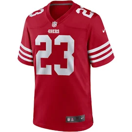 Men's Nike Christian McCaffrey Scarlet San Francisco 49ers Game Player Jersey