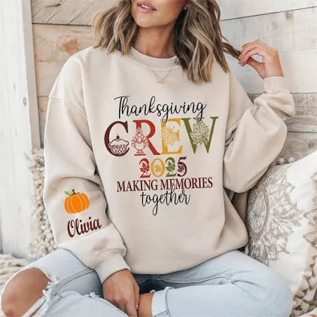 Matching Thanksgiving Crew Sweatshirt