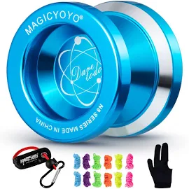 MAGICYOYO N8 Unresponsive Yoyo, Dare to Do Professional Yoyo Aluminum Metal Yoyo Spin Yoyo for Kids Advanced Yoyo Players + Yoyo Glove + Yoyo