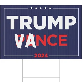 Trump Vance 2024 Plastic Yard Sign