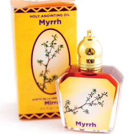 Myrrh Holy Land Anointing Oil from Israel, 1/2 oz Roller Bottle from Jerusalem, Locally Sourced Essences