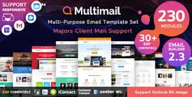 Multimail | Responsive Mailchimp Email Template Set + Builder online