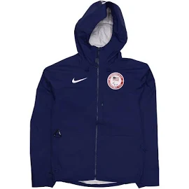 Nike Mens Blue USA Paralympics Team Full Zip Hoodie Windbreaker Jacket