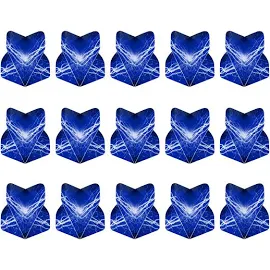 Standard Dart Flights, 15 Pack Flights, Blue, White