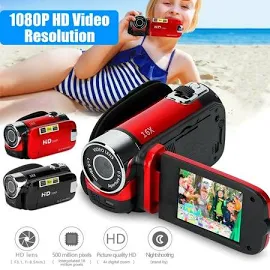 Video Camera Camcorder Digital Youtube Vlogging Camera Recorder 16x Digital Zoom,Black