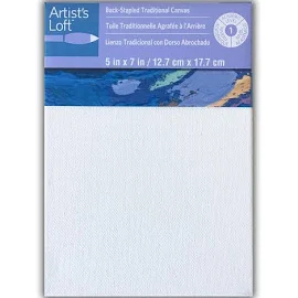 Level 1 Back Stapled Canvas by Artist's Loft in White | 5" x 7" | Michaels