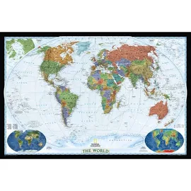 National Geographic Maps World Decorator Wall Map, Blue