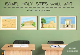 Holy Sites of Israel Wall Art Set Individual Use