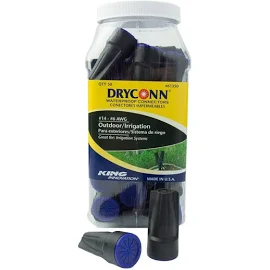 DryConn Black and Blue Waterproof Connectors (Large) | Choose 2pk, 12pk, or 50pk