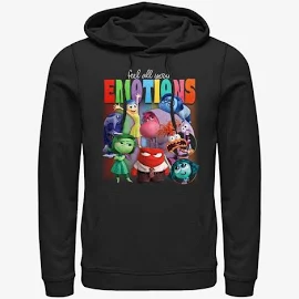 Disney Pixar Inside Out 2 Feel Your Emotions Hoodie Black