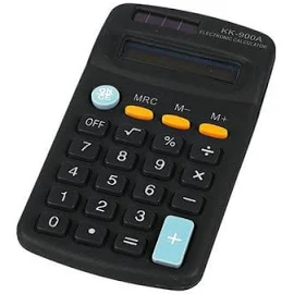 Xipoxipdo Calculator, Basic Small Battery Operated, Large Display Four Function, Auto Powered Handheld Calculator, Size: One size, Black