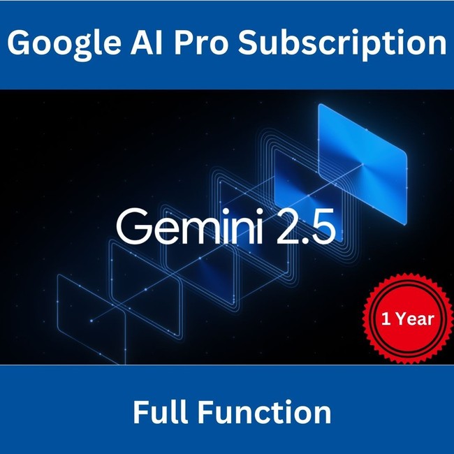 Google AI Pro Gemini 2.5 Pro 1 Year | Veo 3 | 2TB Drive| Premium AI | Warranty