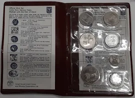 Coins Of Israel 7 Piece Souvenir Set Various Dates In Ogp