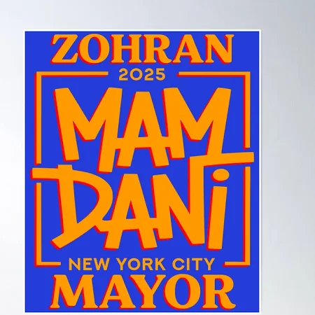 Nyc Mayor Zohran Mamdani 2025 Election Winner Vote Poster
