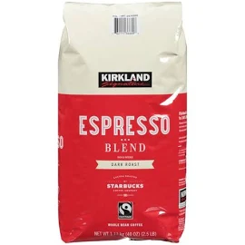 Kirkland Signature Espresso Blend Coffee, Dark Roast Whole Bean, 40oz