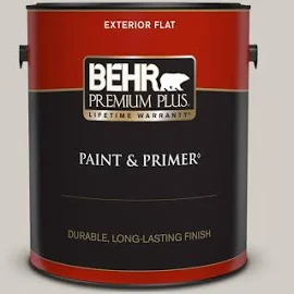 1 gal. Home Decorators Collection #HDC-NT-20 Cotton Grey Flat Exterior Paint & Primer