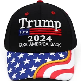 Trump 2024 Take America Back Black USA Hat