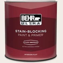 1 qt. #RD-W10 New House White Extra Durable Flat Interior Paint & Primer